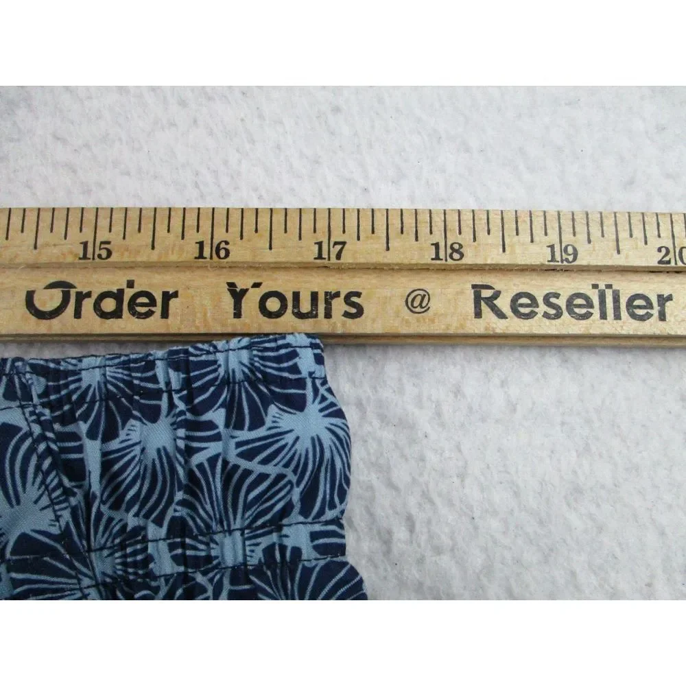 Laguna Swim Trunks Mens Large Blue Hibiscus‎ Floral All Over Print Beach Shorts